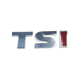 Volkswagen 5K0853675MGQF Emblème autocollant VW d'origine VW TSI Chromé brillant avec I rouge