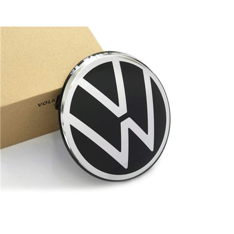 Volkswagen 2GM853601EDPJ Emblème pour calandre avec logo Noir chromé brillant à partir de l'année 2021