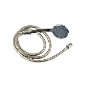 Pommeau de douche avec tuyau avec 3 types de jet avec support et matériel de fixation - Pommeau de douche (L x l) : environ 20 c