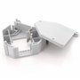 1aTTack.de Adaptateur rail DIN Adaptateur rail DIN pour module Keystone Réseau Keystone RJ45 Cat6 Cat7 Cat8 Antenne audio Chinch