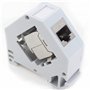 1aTTack.de Adaptateur rail DIN Adaptateur rail DIN pour module Keystone Réseau Keystone RJ45 Cat6 Cat7 Cat8 Antenne audio Chinch