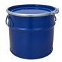 fût métallique bleu avec couvercle 20 L et anneau de serrage (23019)