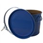 plasteo Tonneau, baril, fût métallique bleu avec couvercle 20 L et anneau de serrage (23019)