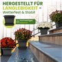2friends Set de 3 Pots de Fleurs et soucoupes 28x28cm Anthracite