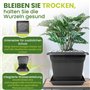 2friends Set de 3 Pots de Fleurs et soucoupes 28x28cm Anthracite