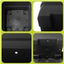 2friends Set de 3 Pots de Fleurs et soucoupes 28x28cm Anthracite