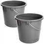 2friends Lot de 2 seaux de nettoyage de 10 l - Avec échelle graduée et poignée en métal - Seau de nettoyage en plastique sans BP