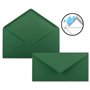 Lot de 25 enveloppes à lettre - Vert foncé - DIN long - 110 x 220 mm (11 x 22 cm) - Fermeture humide sans fenêtre - Idéal pour c