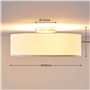 Lindby Plafonnier Tissu Sebatin à intensité variable (Moderne) en Beige Textile e. a. pour Chambre coucher (à 3 lampes, E27), Lu