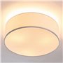 Lindby Plafonnier Tissu Sebatin à intensité variable (Moderne) en Beige Textile e. a. pour Chambre coucher (à 3 lampes, E27), Lu