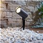 LED Luminaire extérieur Anton (Moderne) en Gris Aluminium (1 lampe,à), Lampe sur piquet