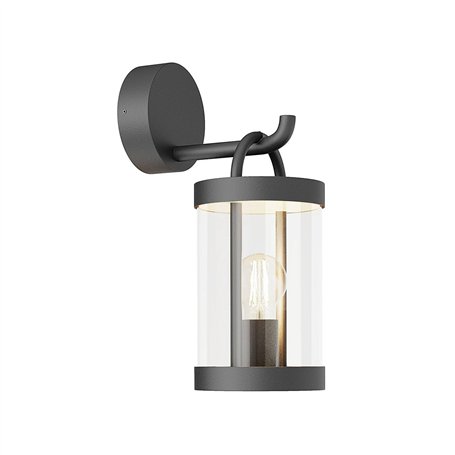Lucande Applique Exterieur Cassian à intensité variable (Moderne) en Noir Aluminium (1 lampe