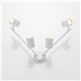 ELC Projecteur halogène Tomoki (Moderne) en Blanc Métal e. a. pour Salon & Salle à manger (à 4 lampes, GU10), Plafonnier, spot p