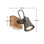 Lindby Projecteur halogène Grandesa à intensité variable (Antique, Classic) en Marron Bois e. a. pour Salon & Salle manger (1 la