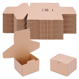verpacking 100 boîtes pliantes 12 x 10 x 8 cm brun (dimensions extérieures 12
