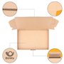 verpacking 100 Carton d'expédition pliable 24 x 16 x 4,5 cm, Marron, MB-3 cartons d'expédition extra-plats DIN A5 (23 x 15,5 x 4