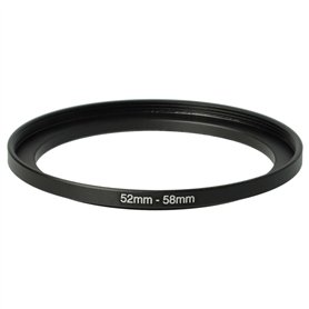 vhbw Bague d'adaptation de Filtre Step-Up de 52 mm vers 58 mm pour Objectif d'appareil Photo - Adaptateur