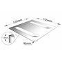 Türschilder24 Plaque de porte XXL 125 x 125 mm Panneau WC + panneau de direction en aluminium Panneau de 15 mm en aluminium (pan