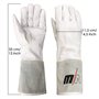 Gants de soudage - Gants de travail longs - Cuir - Résistant à la chaleur - Taille unique - VeCTOR WELDING