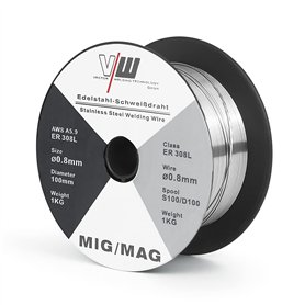 MIG MAG ER308L Fil de soudure en acier inoxydable D100/S100-1 kg Diamètre 0