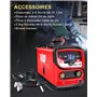 VECTOR WELDING Poste à souder à fil fourré MIG 160, fil fourré pour débutants, fonction MMA pour souder sans gaz de protection a
