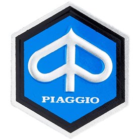 Emblème « Piaggio » en Cascade Hexagonale Etc. Aluminium