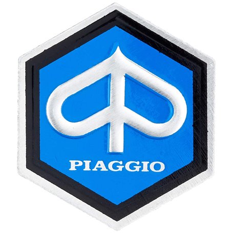 Emblème « Piaggio » en Cascade Hexagonale Etc. Aluminium