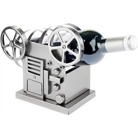 BRUBAKER Porte-Bouteille de Vin Projecteur de Film - Sculpture en Métal Projecteur Rétro de Film avec Bobines - Cadeau de Vin po