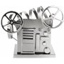 BRUBAKER Porte-Bouteille de Vin Projecteur de Film - Sculpture en Métal Projecteur Rétro de Film avec Bobines - Cadeau de Vin po