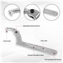 CCLIFE 4 pièces Clé à ergot articulée pour écrous à encoches latérales CR-V 19-170mm Clé à Crochet réglable en C
