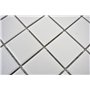 carreaux de mosaïque en céramique - Blanc vieilli - Pour salle de bain, sol, douche - R10 - Antidérapant