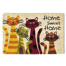 Paillasson en fibre de coco pour l'intérieur et l'extérieur - 40 x 60 cm - Paillasson en fibre de coco - Inscription Sweet Home