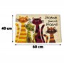 Paillasson en fibre de coco pour l'intérieur et l'extérieur - 40 x 60 cm - Paillasson en fibre de coco - Inscription Sweet Home 