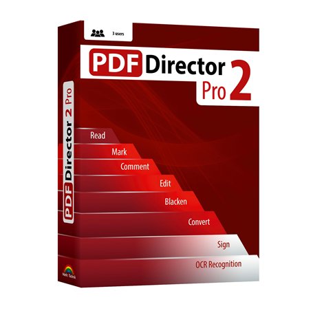 PDF Director 2 PRO with OCR - for 3 PCs - Comprehensive PDF Editor Software compatible with Win 11
