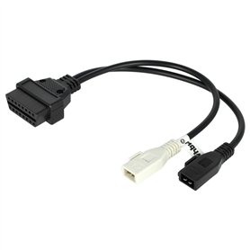 vhbw OBD2 - Câble Adaptateur pour Appareil de Diagnostic OBD pour Tous Les modèles Audi