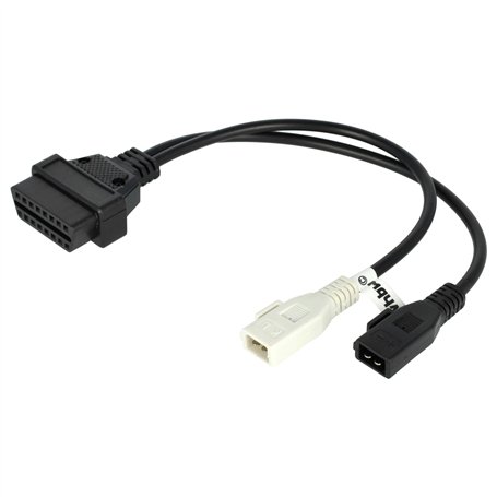 vhbw OBD2 - Câble Adaptateur pour Appareil de Diagnostic OBD pour Tous Les modèles Audi