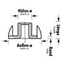 ALPIDEX 250 écrous en T M10 x 13 x 25 mm acier galvanisé