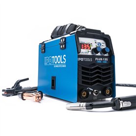 IPOTOOLS FLUX-135 Poste à souder fil fourré sans gaz - 135 A FLUX Poste à souder inverter sans gaz pour poste à souder fil fourr