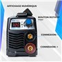 IPOTOOLS MMA-120S Posté a souder a l arc - poste a souder a larc DC MMA Inverter avec 120 A/Affichage Numérique / 230 V/Antistic