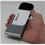 allpremio Porte-Cartes de Visite en Acier Inoxydable, 100 Cartes en Argent brossé/Noir Les bailleurs de Fonds de Cas de Porte-Mo