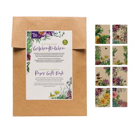 Magic Garden Seeds - Floraison - 40 sachets plats colorés en papier avec 8 designs différents - Sac cadeau - Petit/mini en papie