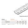Lot de 4 rails de support DIN TS35, 1 m