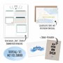 Cadeau de fête des pères avec impression d'art et carte postale dorée avec enveloppe et 2 autres cartes – Cadeau pour la fête de