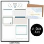 Cadeau de fête des pères avec impression d'art et carte postale dorée avec enveloppe et 2 autres cartes – Cadeau pour la fête de