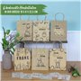 Papierdrachen Lot de 6 sacs imprimés avec poignée pour Pâques - Papier kraft noir - 22,5 x 18 x 8 cm - 6 cartes postales de Pâqu
