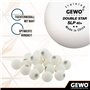 GEWO Double Star SLP Lot de 72 balles de Tennis de Table 2 étoiles en Plastique 40+ sans Couture – Balles d'entraînement Profess
