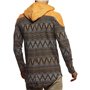 Leif Nelson LN8332 Veste de survêtement longue à capuche pour homme Noir, camel, L