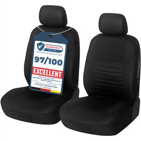 upgrade4cars Housses de Siège de Voiture Avant Universelle Noir | Housse de Sieges Auto Universel pour Conducteur et Passager