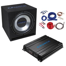 Crunch CBP1000 Pack de basses pour voiture avec caisson de basses de 30 cm