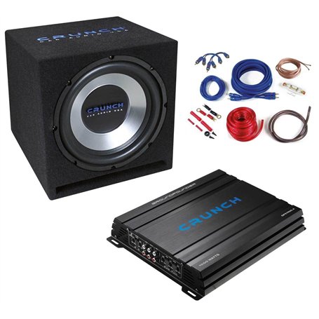 Crunch CBP1000 Pack de basses pour voiture avec caisson de basses de 30 cm